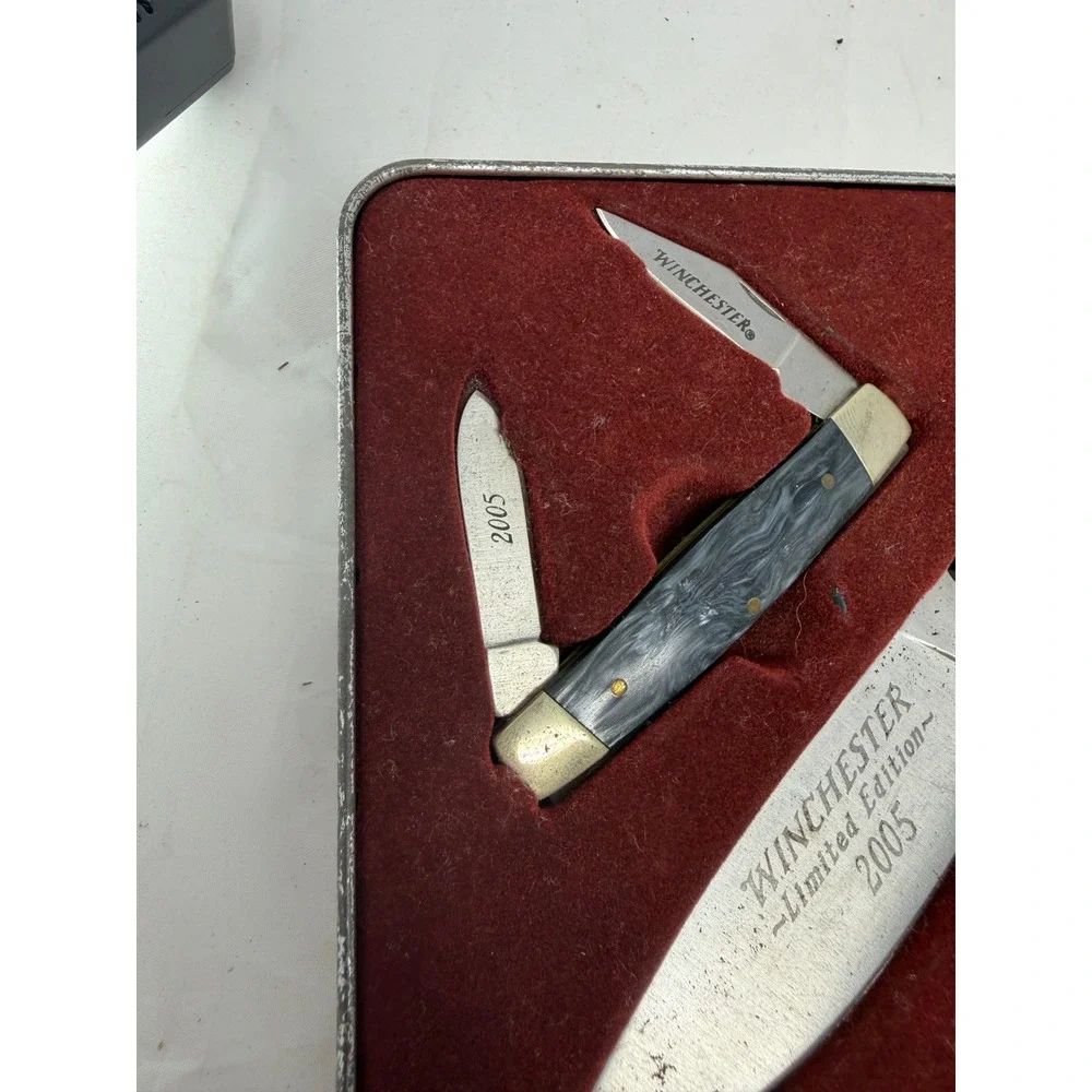 Winchester 2005 Limited Edition 3 Piece Knife Set with Collector Tin Western